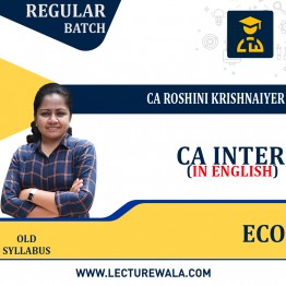 CA Inter ECO In English Regular Course By CA Roshini Krishnaiyer : ONLINE CLASSES.
