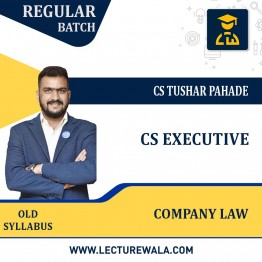 CS Executive Company Law  Regular Course By CS Tushar Pahade : Pendrive/Online classes.
