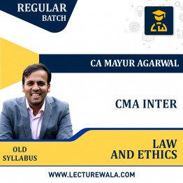 CMA Inter (Old Syallbus) Law and Ethics Regular Batch By CA Mayur Agarwal : Pen Drive / Online Classes