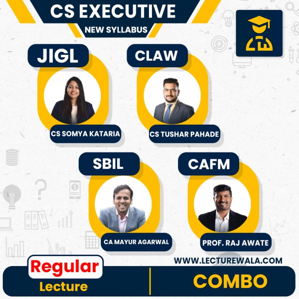 CS Executive New Syllabus Combo – (CLAW + CAFM + SBIL + JIGL)  by Inspire Academy : Online classes.