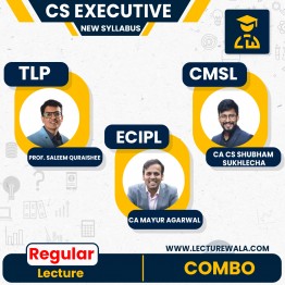 CS Executive Module 2 New Syllabus Combo (CMSL + TLP + ECIP) Regular Batch by CA CS Shubham Sukhlecha, CA Mayur Agrawal, Prof. Saleem Quraishee (Inspire Academy)