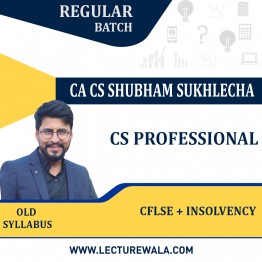 CS Professional COMBO ( CFLSE + Insolvency ) by CA CS Shubham Sukhlecha : Pen drive / Online classes.