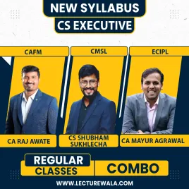 CA CS Shubham Sukhlecha CMSL, CA Mayur Agrawal ECIPL & CA Raj Awate CAFM Regualr Combo Classes For CS Executive Online Classes CA CS Shubham Sukhlecha CMSL, CA Mayur Agrawal ECIPL & CA Raj Awate CAFM Regualr Combo Classes For CS Executive Online Classes