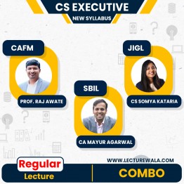 CS Executive New Syllabus Combo – (CAFM + SBIL + JIGL) Regular Batch  by Prof. Raj Awate, CA Mayur Agarwal, CS Somya Kataria : Online classes.