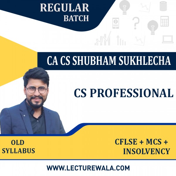CS Professional MODULE - 3 COMBO ( CFLSE + MCS + Insolvency ) by CA CS Shubham Sukhlecha :  Pen drive / Online classes.