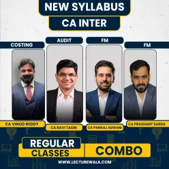 CA Vinod Reddy Costing, CA Ravi Taori Audit, CA Prashant Sarda / CA Pankaj Aswani FM Regular Online Combo Classes