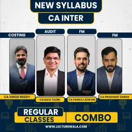 CA Vinod Reddy Costing, CA Ravi Taori Audit, CA Prashant Sarda / CA Pankaj Aswani FM Regular Online Combo Classes