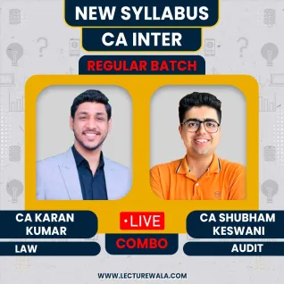 CA Karan Kumar Corporate and Other Laws & CA Shubham Keswani Audit Combo Regular Batch For CA Inter