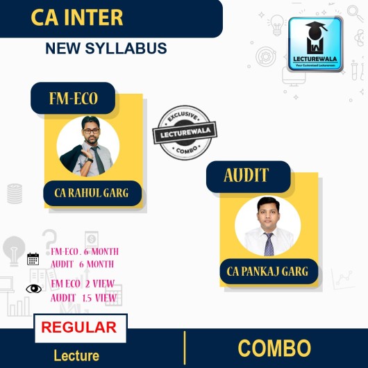 CA Inter FM & Eco. + Audit Combo Regular Course  by CA Rahul Garg And Ca Pankaj Garg : Pen Drive / Online Classes