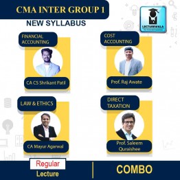 CMA Inter Group -1 Combo New Syllabus Regular Course : Video Lecture + Study Material By Prof. Raj Awte, Prof. Saleem Quraishee, CA CS SHRIKANT PATIL, CA  Mayur Agarwal (For Dec 2022 & June 2023)