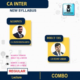 CA Inter Direct Tax & Accounts Combo   Regular Course  By CA Vijay Sarda & CA Anand Bhangariya : Pen Drive / OnlineClasses