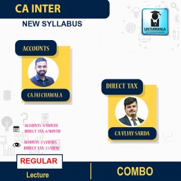 CA Inter Direct Tax & Accounts Combo   Regular Course : Video Lecture + Study Material By CA Vijay Sarda & CA Jai Chawla  (For Nov 2022 & May 2023)