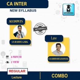 CA Inter  Accounts  And Law Combo Regular Course by CA Rahul Garg & CA Abhishek Bansal : Pendrive/Online classes. 