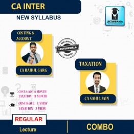 CA Inter ACCOUNTS &  Taxation (Income Tax + GST) & Costing  Combo Regular Course : Video Lecture + Study Material By CA Sahil Jain & CA Rahul Garg  (For NOV.2022)