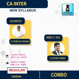 CA Inter Direct Tax & Accounts Combo  Regular Course By CA Vijay Sarda & Parveen Sharma : PEN DRIVE / ONLINE CLASSES.