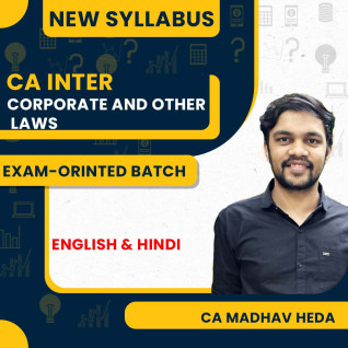  CA Madhav Heda (Air 8) Corporate and Other Laws Exam-Oriented Full Course For CA Inter
