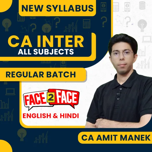 CA Amit Manek All Subjects Regular Offline Classes For CA Inter: Offline classes.