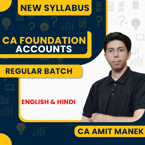 CA Amit Manek Accounts Regular Online Classes For CA Foundation: Online classes.