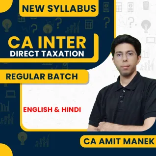 CA Amit Manek Direct Taxation Regular Online Classes For CA Inter: Online classes. CA Amit Manek Direct Taxation Regular Online Classes For CA Inter: Online classes.