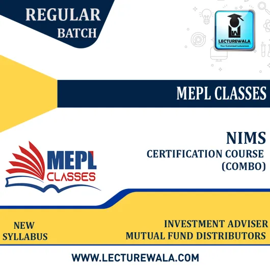 NISM Series V A: Mutual Fund Distributors + NISM-Series-X-A: Investment Adviser (Level 1) Certification Examination - COMBO : Online Live Classes/Face To Face.