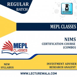 NISM Series-XV: Research Analyst + NISM-Series-X-A: Investment Adviser (Level 1) Certification Examination - COMBO : Online Live Classes/Face To Face.