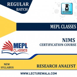 NISM Series-XV: Research Analyst Certification Examination : Online Live Classes/Face To Face.