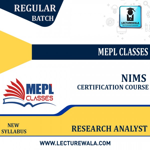 NISM Series-XV: Research Analyst Certification Examination : Online Classes