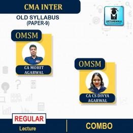 CMA INTER PAPER 9 OPERATIONS MANAGEMENT AND STRATEGIC MANAGEMENT Old Syllabus Regular Course : Video Lecture By CA CS Mohit Agarwal & CA CS Divya Agarwal (For Dec 2022 & June 2023)