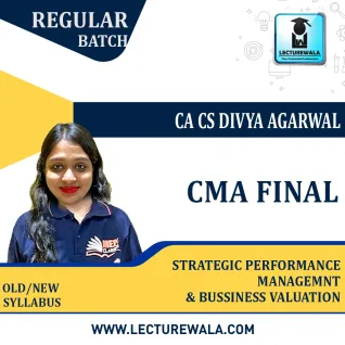 CMA Final Strategic Performance Management & Business Valuation (Paper - 20) Regular Course by CA CS Divya Agarwal : Pen drive / Online classes. CMA Final Strategic Performance Management & Business Valuation (Paper - 20) Regular Course by CA CS Divya Agarwal : Pen drive / Online classes.