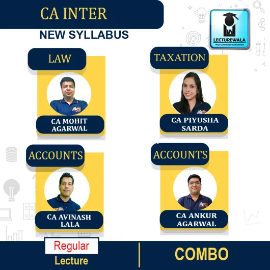 CA Inter Group 1 Combo Live @Home New Syllabus Regular Course : Video Lecture + Study Material By CA Mohit Agarwal/ CA Piyusha Sarda/ CA Ankur Agarwal/ CA Avinash Lala (For Nov 23)