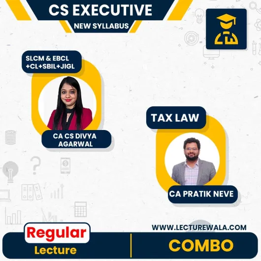 CS EXECUTIVE (NEW SYLLABUS) - ANY 3 LAW PAPER COMBO EXCEPT COMPANY LAW Regular BATCH BY CA CS DIVYA AGARWAL (MEPL CLASSES) Online Classes