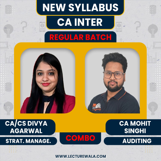 CA/CS Divya Agarwal SM & CA Mohit Singhi Auditing Face To Face Regular Combo Classes For CA Inter CA/CS Divya Agarwal SM & CA Mohit Singhi Auditing Face To Face Regular Combo Classes For CA Inter