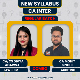 CA/CS Divya Agarwal law &amp; SM &amp; CA Mohit Singhi Auditng Regular Combo Classes For CA Inter