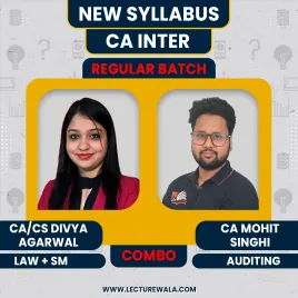 CA/CS Divya Agarwal law &amp; SM &amp; CA Mohit Singhi Auditng Face To Face Regular Combo Classes For CA Inter