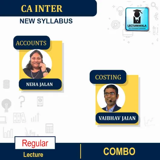 CA Inter Accounts and Costing Combo Regular Course : Video Lecture + Study Material By Neha Jalan And Vaibhav Jalan (For MAY & NOV 2021)