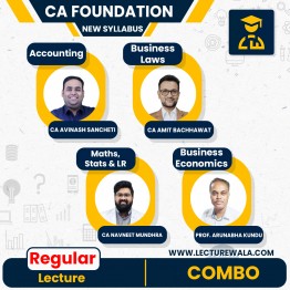 CA Foundation New Syllabus All 4 Subjects Combo Regular Course : By Navin Classes : Pen drive / online classes