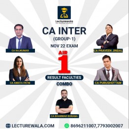 CA Inter Group - 1 Combo New Syllabus Regular Batch  By (NOV-2022 EXAM AIR-1 RESULT FACULTIES) : PEN DRIVE / ONLINE CLASSES.