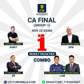 CA Final Group - 1 Combo New Syllabus Regular Batch by (NOV-2022 EXAM AIR-1 RESULT FACULTIES) :Pen Drive / Online Classes CA Final Group - 1 Combo New Syllabus Regular Batch by (NOV-2022 EXAM AIR-1 RESULT FACULTIES) :Pen Drive / Online Classes