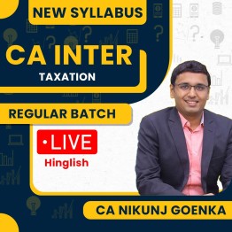 CA Inter Taxation By CA NIKUNJ GOENKA