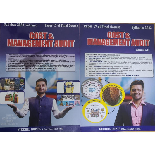CMA Final New Syllabus Cost & Audit Book By CA Nikhil Gupta: Study Material