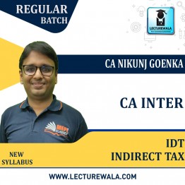CA INTER  Indirect Tax  Live @ Home  Regular Course New Syllabus : Video Lecture + Study Material By MEPL CLASSES ( CA Nikunj Goenka ) (For May  2022 & Nov  2022)