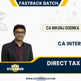 CA Nikunj Goenka DT (Direct Tax) Fastrack Online Classes For CA Inter: Online live/ Pen drive classes.
