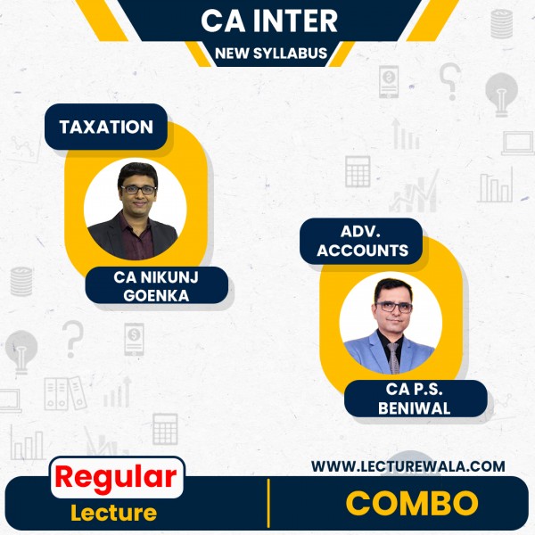 CA Nikunj Goenka Taxation & CA P S Beniwal Adv.Accounts Regular Online Classes For CA Inter: Google Drive/ Pen drive classes.