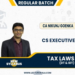 CA Nikunj Goenka Tax Law Regular Online Classes For CS Executive: Google Drive/ Pen drive classes.