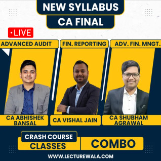 CA Final Group - 1 Live Crash Course Batch By CA Shubham Agrawal & CA Abhishek Bansal & CA Vishal Jain