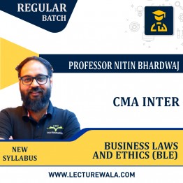 CMA Inter Gr-1 Laws & Ethics Regular Course By Prof. Nitin Bhardwaj: Pendrive / Online Classes.