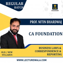 CA Foundation Business Laws And Business Correspondence And Reporting Regular Course By Prof. Nitin Bhardwaj: Pendrive / Online Classes.