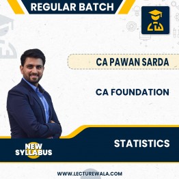 CA Foundation Statistics Regular Course New Course By CA Pawan Sarda : Pen drive / online classes.