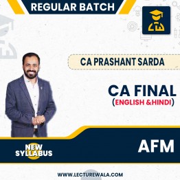 CA Final Advance Financial Managment (AFM) Regular Course : By CA Prashant Sarda : Pen drive / online classes