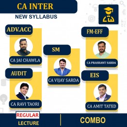 CA Inter Group - 2 All Subjects Combo Live + Recorded Regular Course By V Smart : Pen Drive/Online Classes